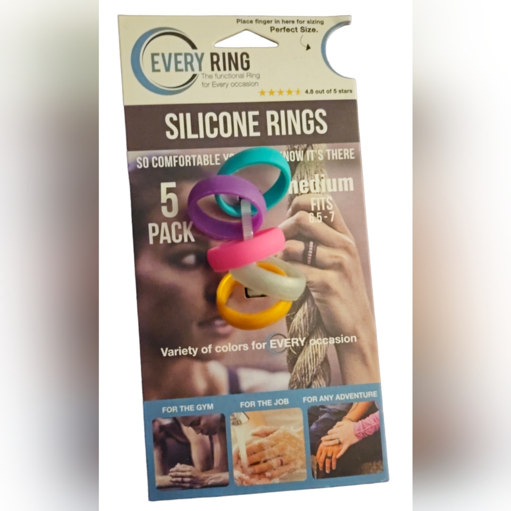 Everyring Silicone Rings Multicolor 5 Pack